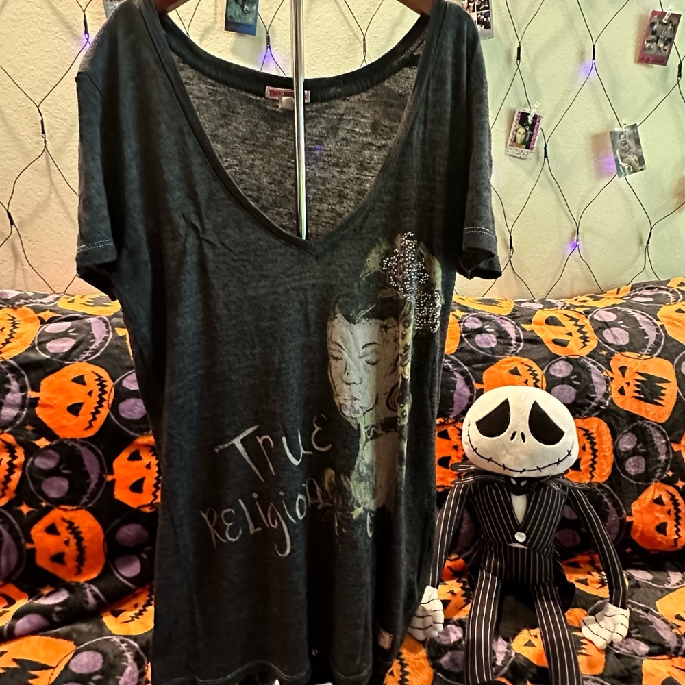 Medium, true religion, sheer T-shirt